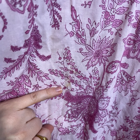 Carol Hochman Nightgown Pj Dress 100 Cotton Floral Pink Long Sleeve Preppy 1X XL - Picture 6 of 12